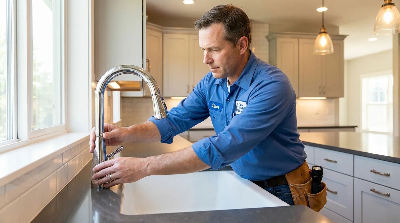 Kitchen faucet installation by Johns Plumbing LLC in Harrisburg