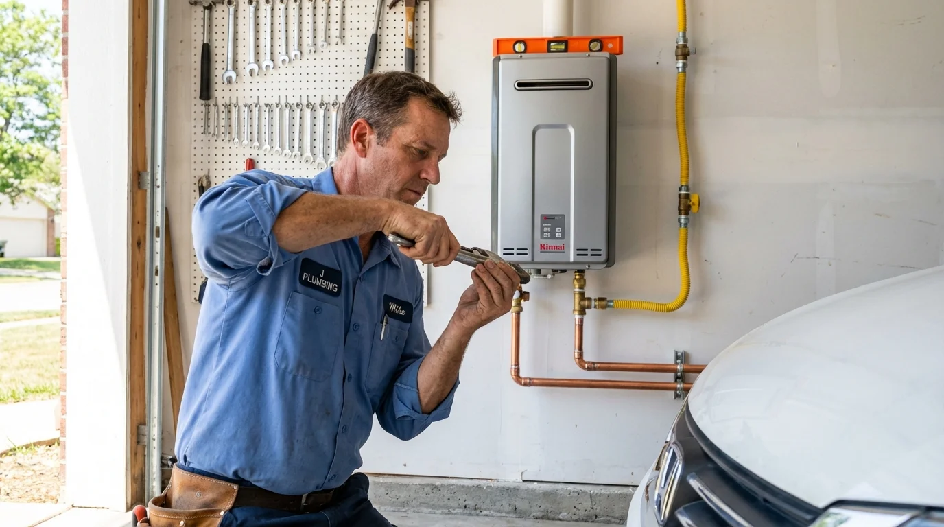 Tankless water heater installation by a Johns Plumbing LLC plumber in Harrisburg